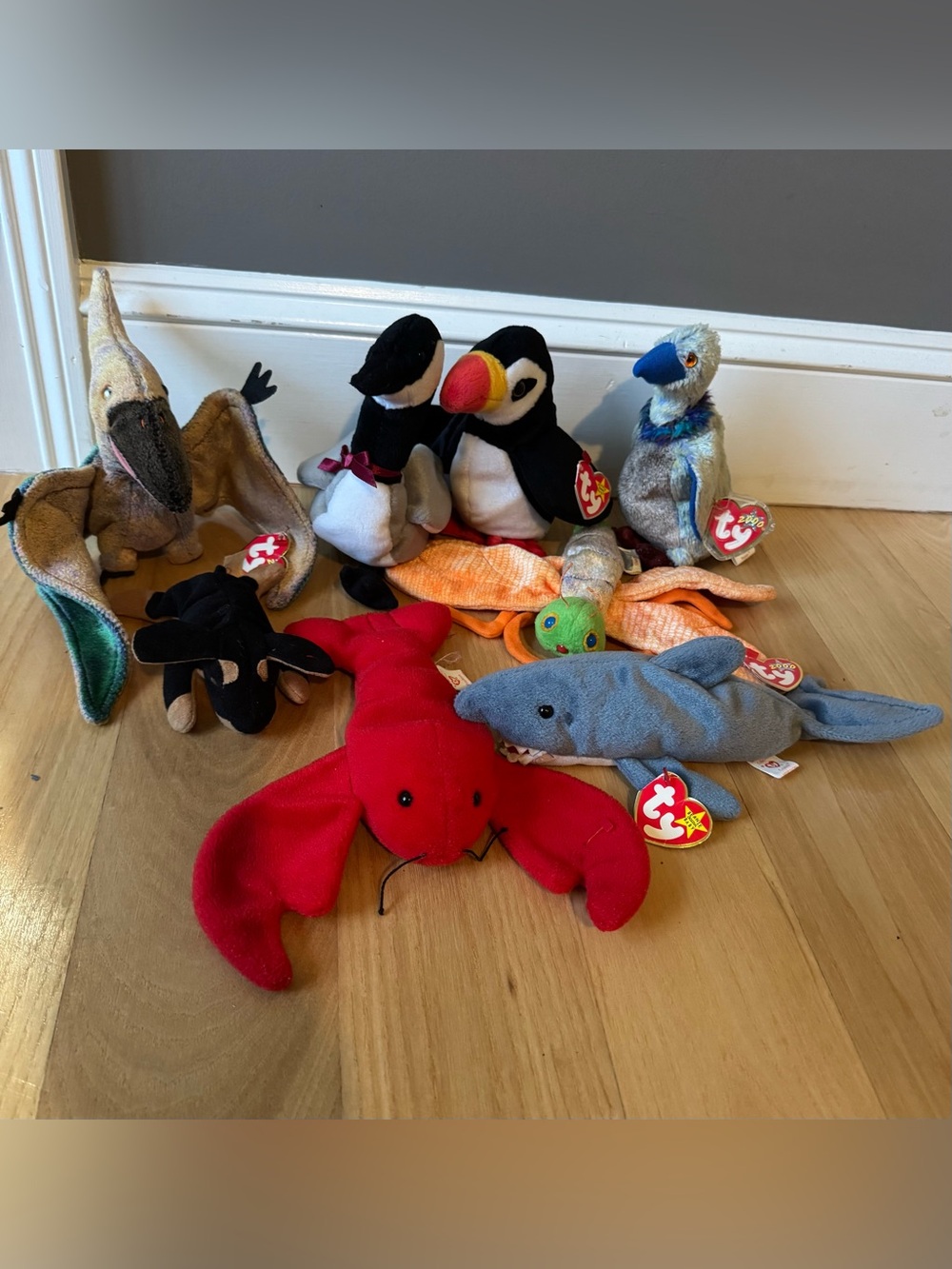 TY Beanie Babies Lot 8 Vintage Plush 90s 2000 Animals w Tags